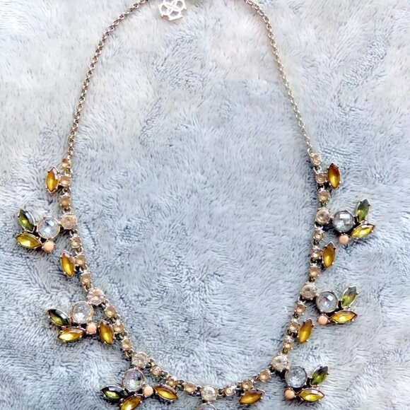 Vtg Goldtone Crystal Jeweled Choker Statement Necklace Rhinestone Toggle Closure - Picture 10 of 16